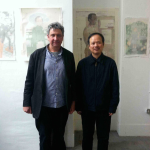 Tian Liming with Andrew Stahl in the Slade Professor's Studio