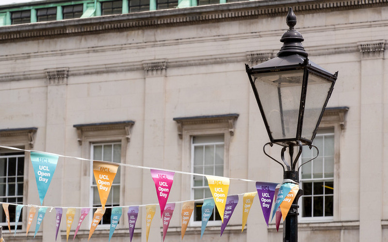 UCL open day flags