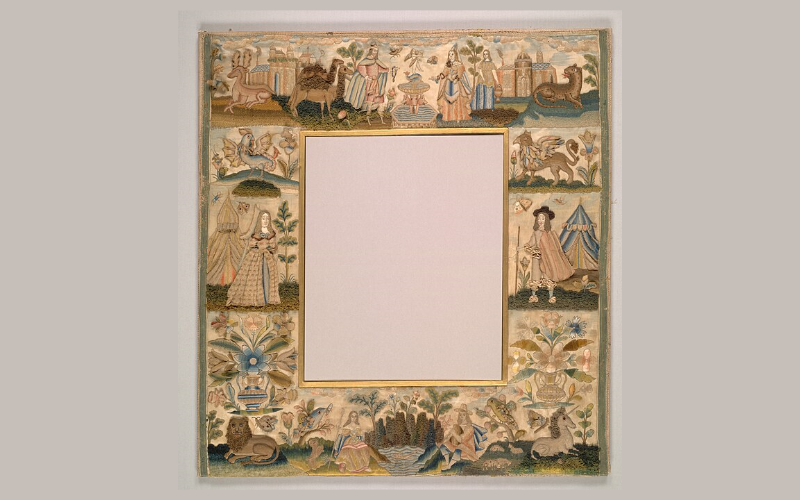 A frame of art from 1600s with images
