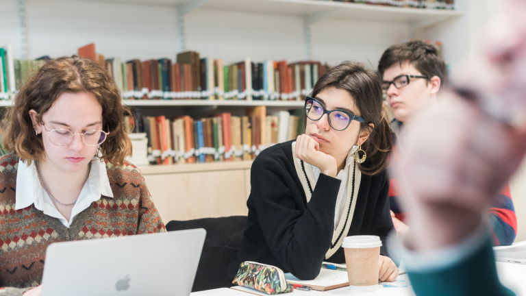 Students on campus 