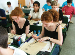 Masters of calligraphy; great concentration was needed to run off Chinese characters with a few brush strokes