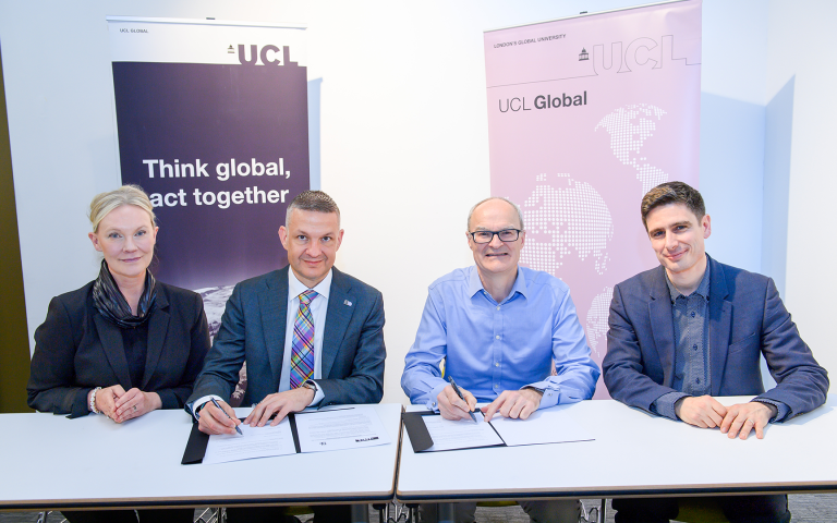 UCL and RISE colleagues signing the new MoU