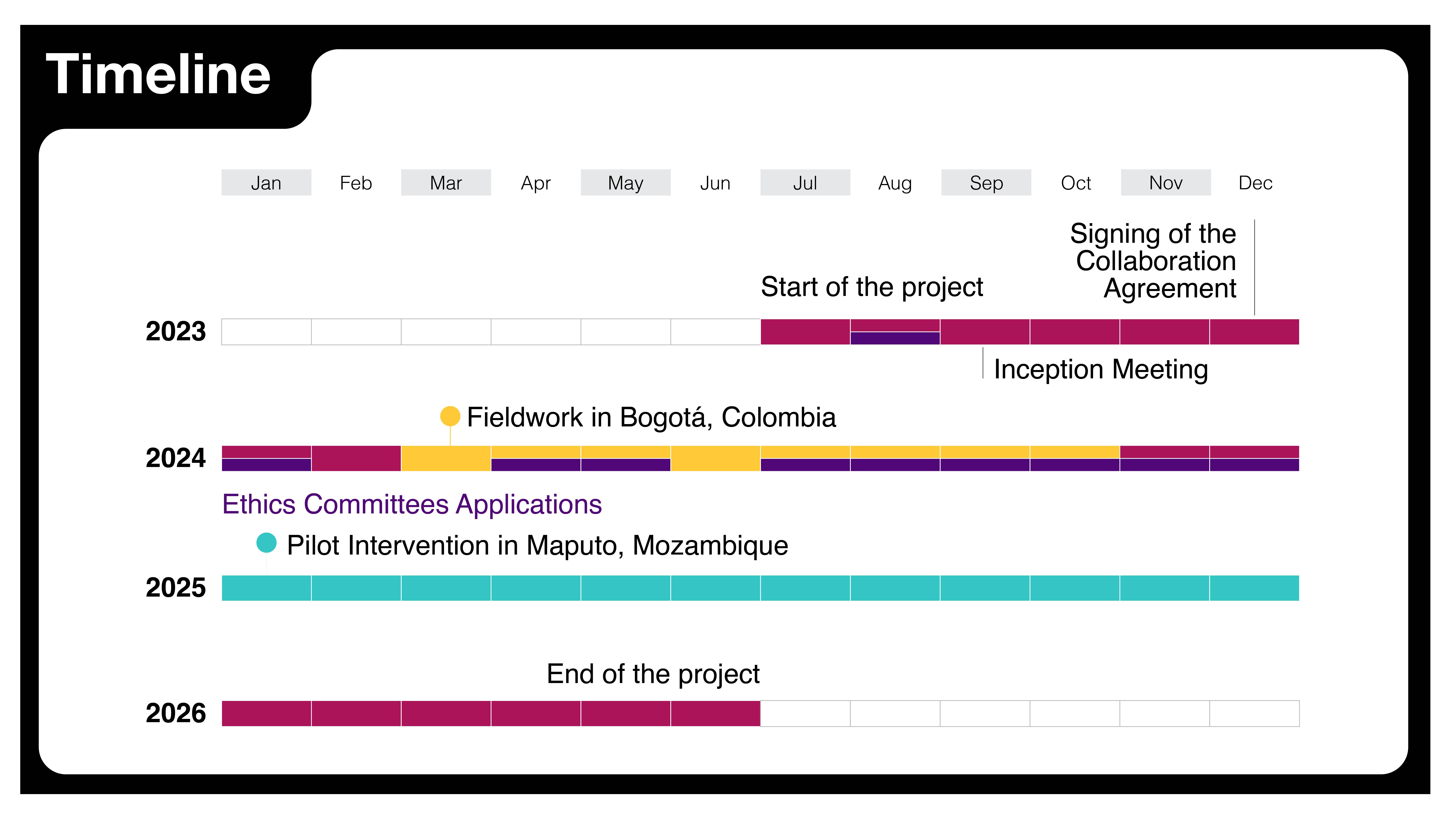 On the Way to and from School project timeline