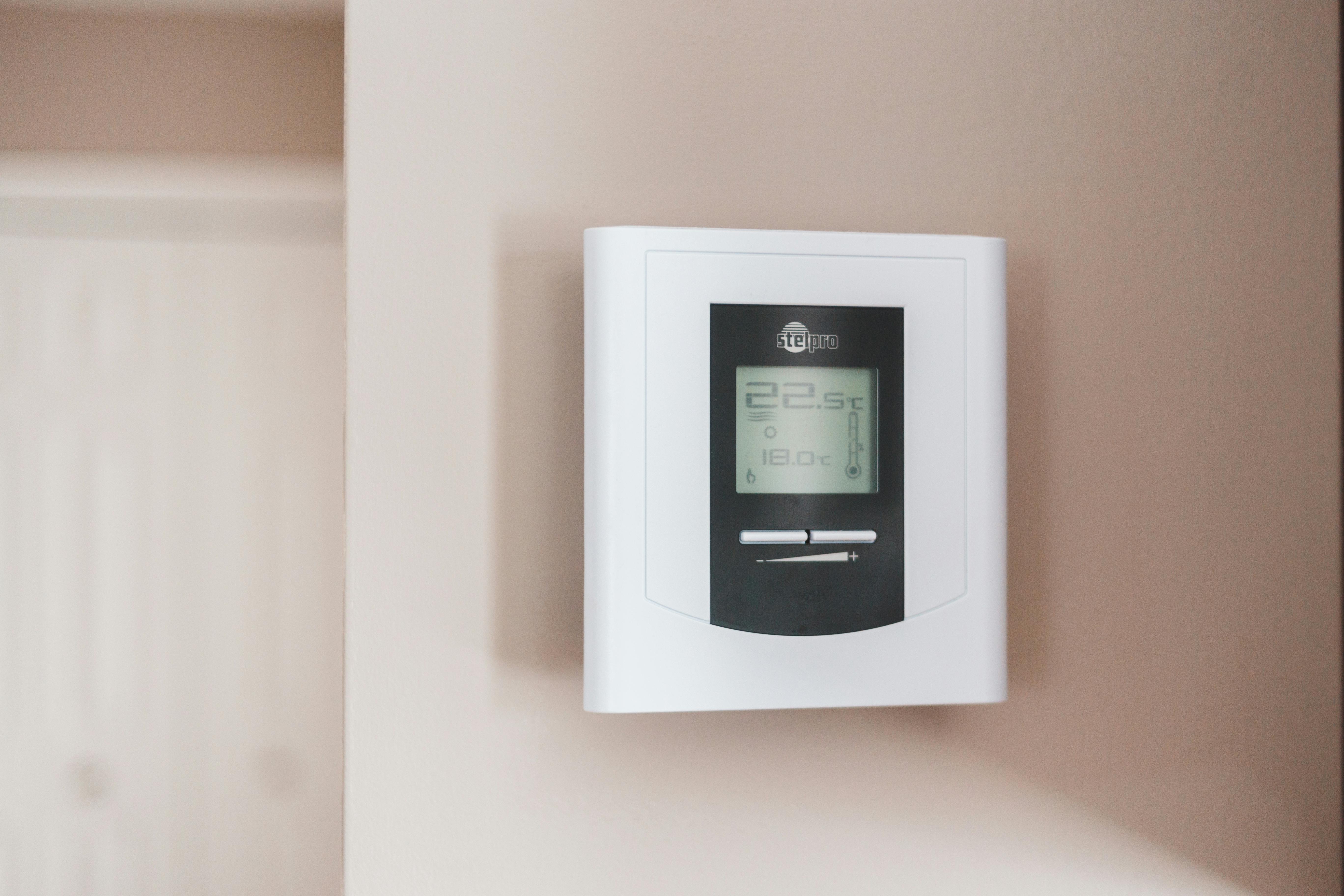 a domestic heating thermostat.