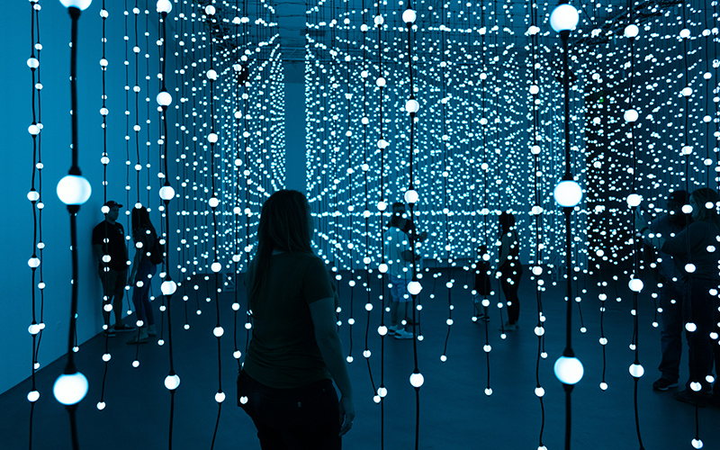 Image of a creative lighting installation