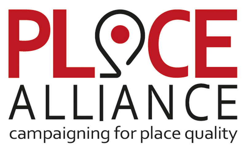 Place Alliance logo with text campaigning for place equality