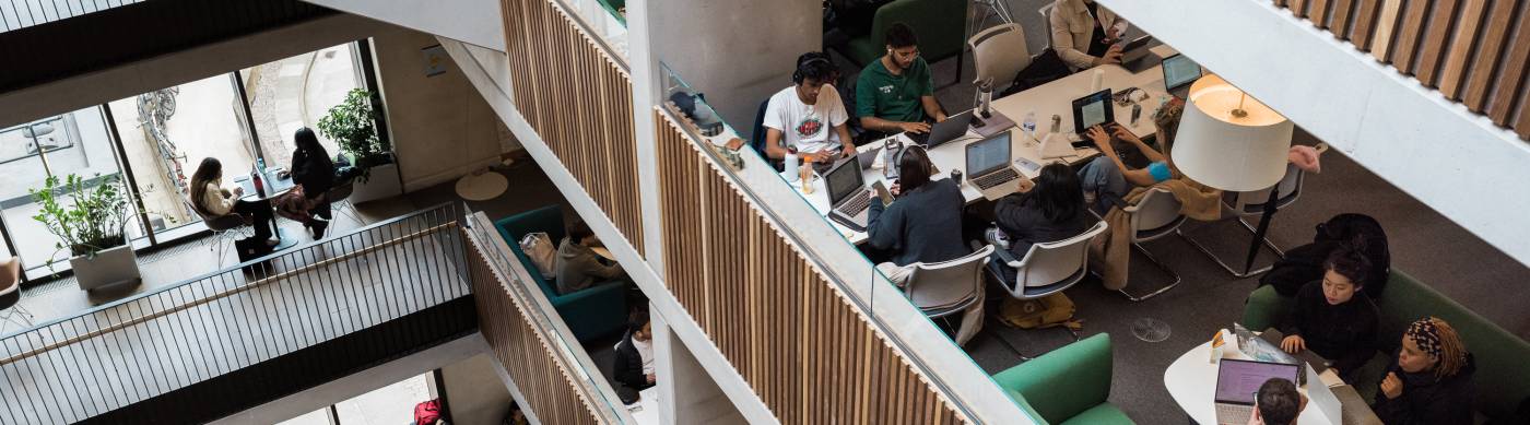 Students studying in UCL Student Centre