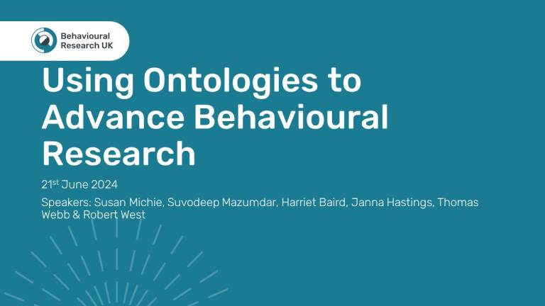 Behaviour Research UK webinar on ontologies
