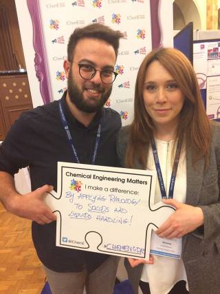 Image of Domenico Macri and Simona Migliozzi Awarded for the most retweeted post at ChemEngDay UK 2017