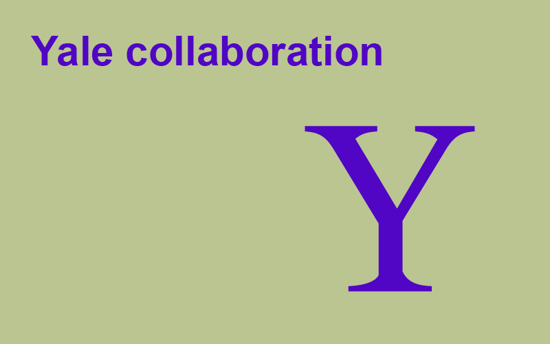 Decorative image with text displaying: Yale Collaboration