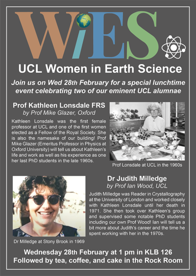 Women in Earth Sciences event: Lonsdale and Milledge