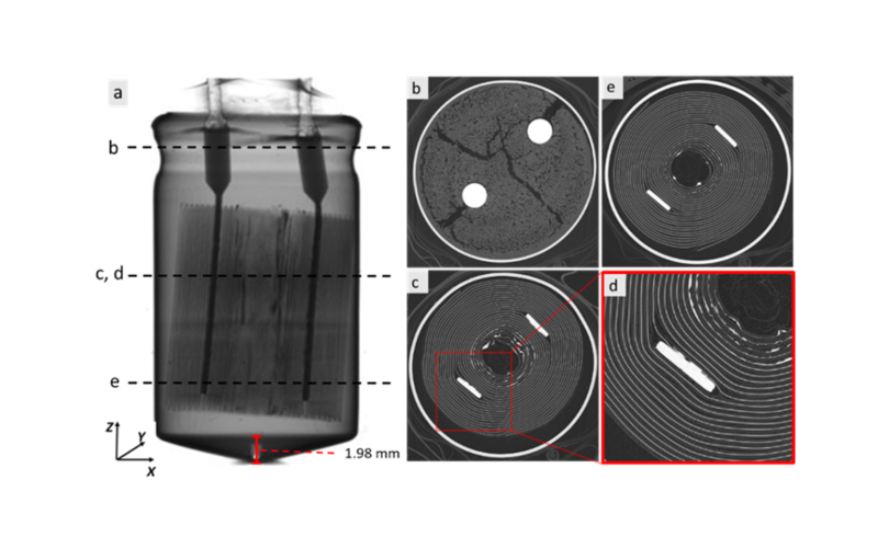 X ray CT image of an 25 F Supercapacitor overcharged