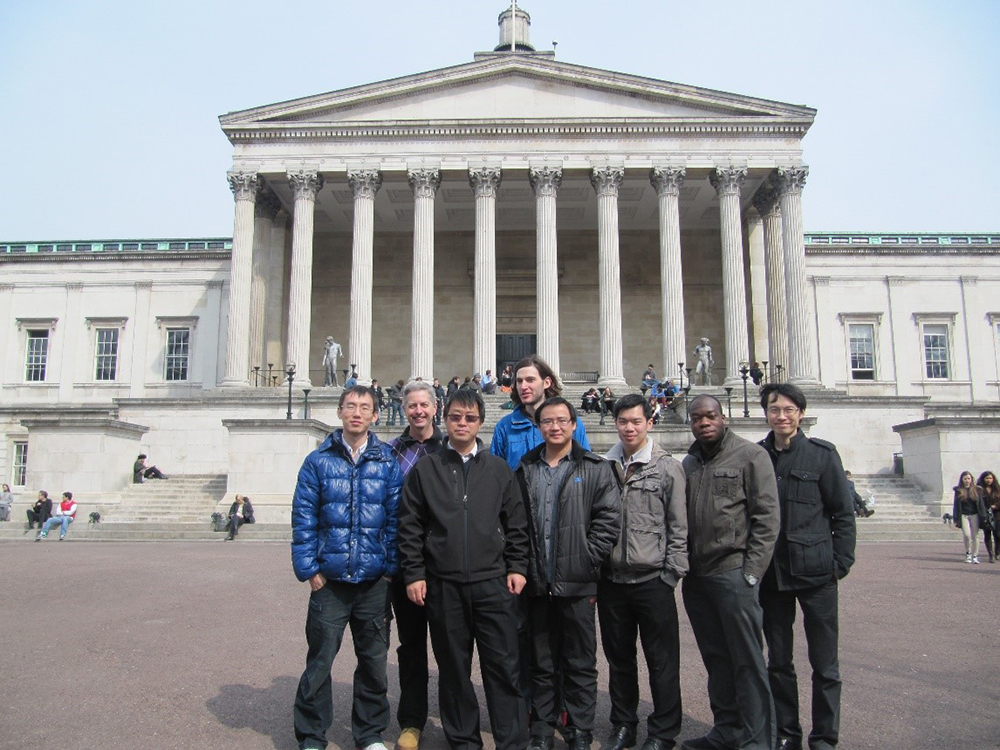 Group photo in front of UCL Portico in 2014