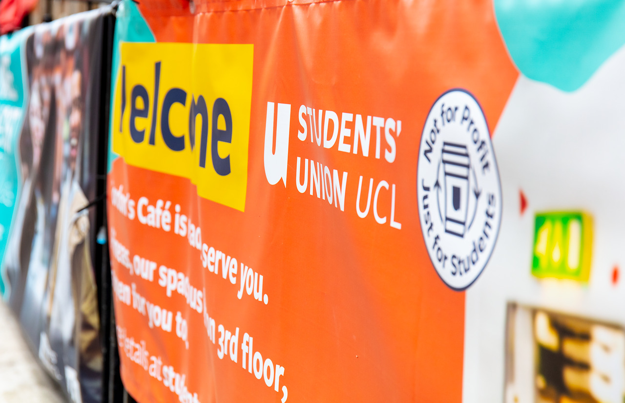 Students' Union UCL Banner in orange