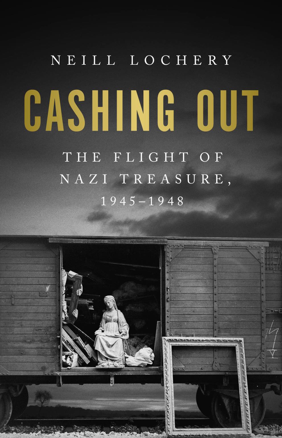 CashingOut book cover- black and white photo with yellow text