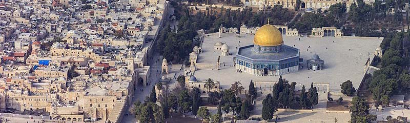 Arial photo of the temple in Jerusalem