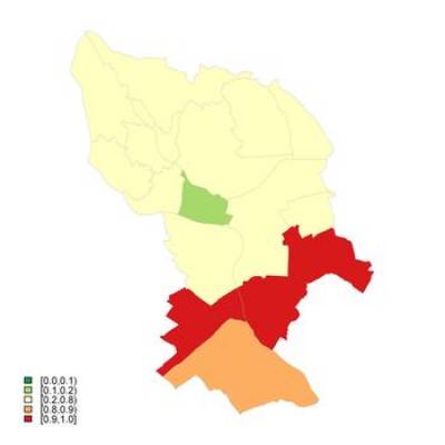 Probability that the sSMR for Men is Higher than 100