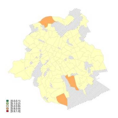 Probability that the sSMR for Men is Higher than 100