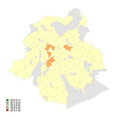 Probability that the sSMR for Men is higher than 100