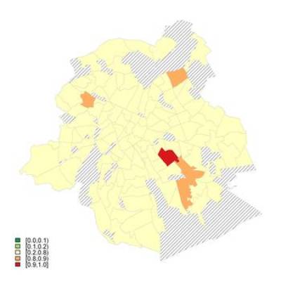 Probability that the sSMR for Women is Higher than 100