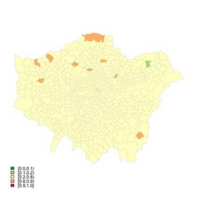 Probability that the sSMR for Men is Higher than 100