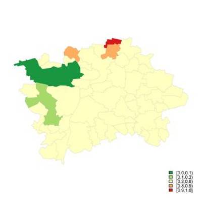 Probability that the sSMR for Men is Higher than 100