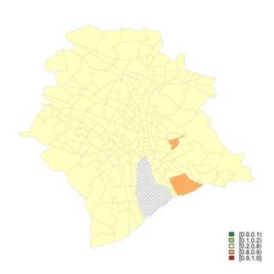 Probability that the sSMR for Men is Higher than 100