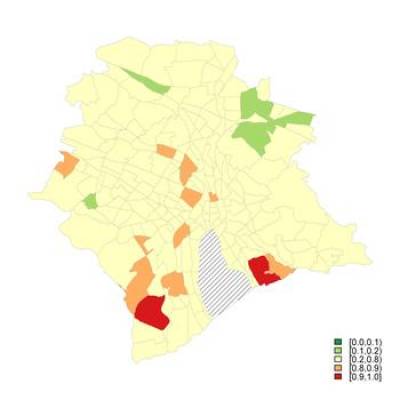 Probability that the sSMR for Men is Higher than 100