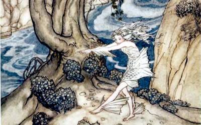 Ariel from the Tempest, by Arthur Rackham