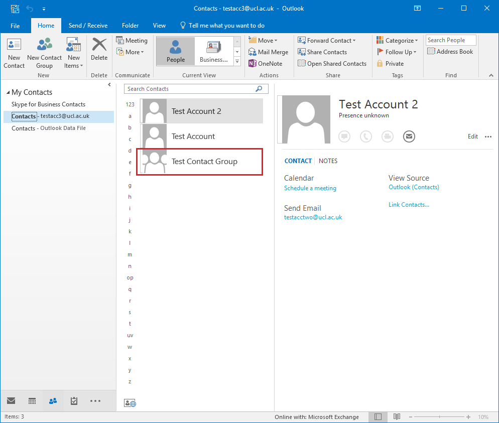 how to make outlook contact groups