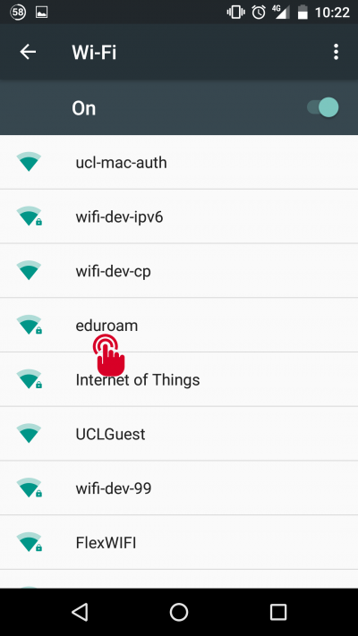 Connecting To Eduroam Wi Fi With Android Information Services Division Ucl University College London