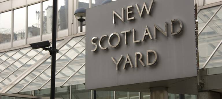 New Scotland Yard exterior with sign