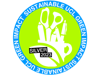 The silver award for the green impact badge