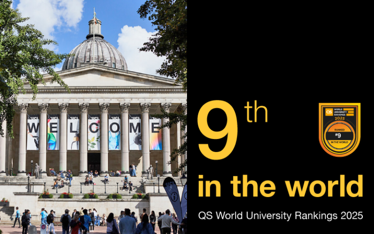 UCL ranked ninth best university in the world