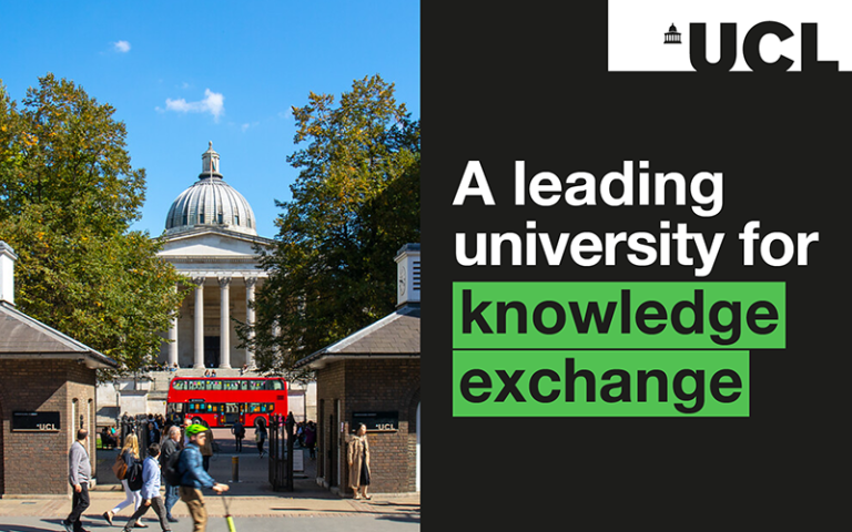 Image shows UCL's Portico