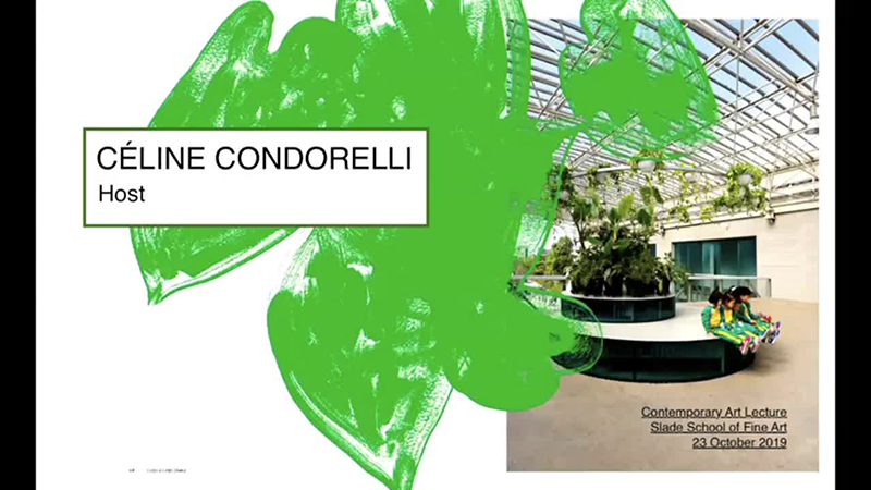 Slade Contemporary Art Lectures: CÉLINE CONDORELLI