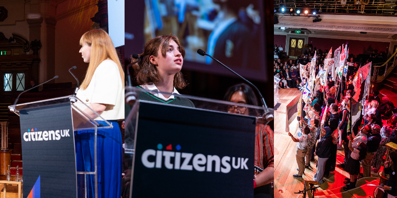 A collection of photos from the Citizens UK 2024 General Election Assembly