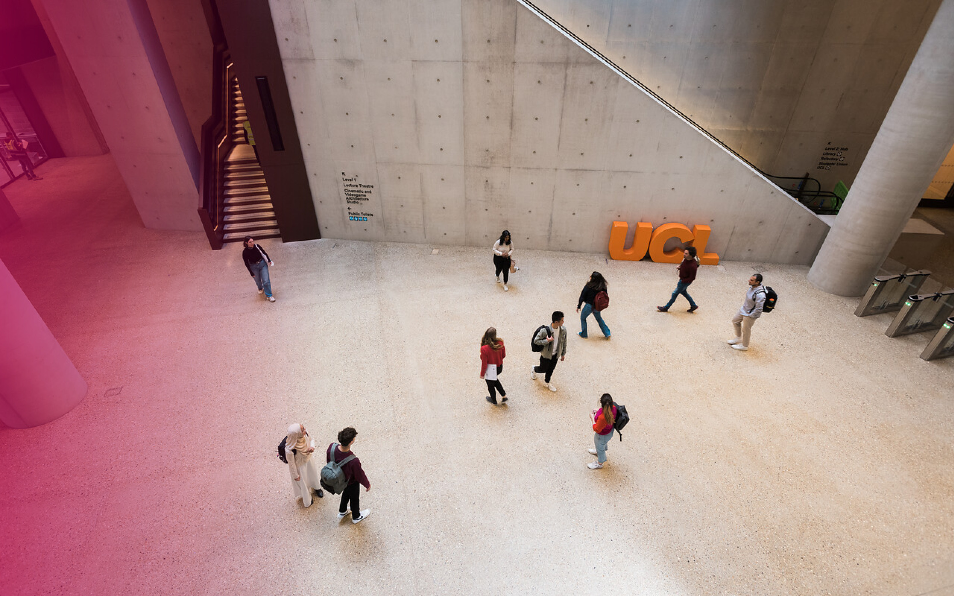 students on campus