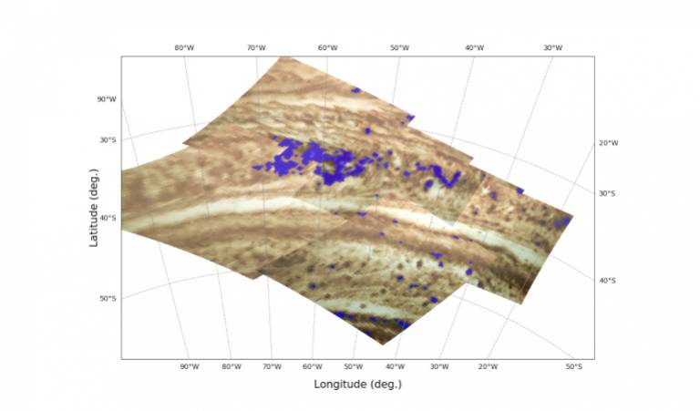 Cloud distribution as mapped by PlanetNet across six overlapping data sets. 