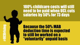 how can childcare still be covered on 50% pay 