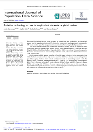 Screenshot of journal front cover