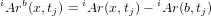 iArb(x,tj) = iAr(x,tj) − iAr(b,tj)
