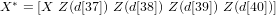  ∗
X  = [X  Z(d[37]) Z (d[38]) Z(d[39]) Z (d[40])]
