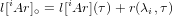 l[iAr ]∘ = l[iAr](τ)+ r(λi,τ)
